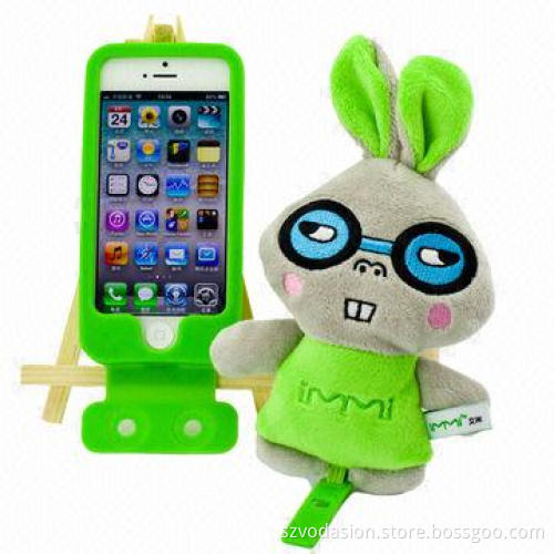High quality soft plush case for iPhone 5 with silicon cover